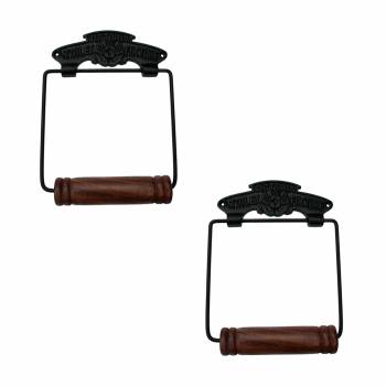 Toilet Paper Holder Black Aluminium Victoria Tissue Holder Pack of 2 