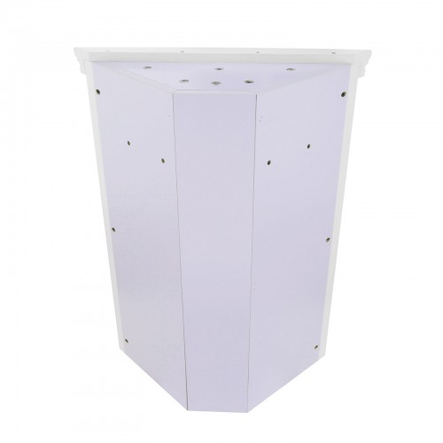 Corner Medicine Cabinet White Hardwood Wall Mount Recessed Mirror Set of 2 image-14