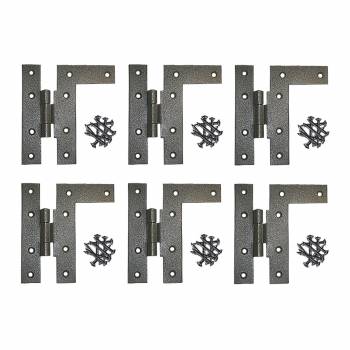 6 Cabinet Hinges Wrought HL Hinge Right 4.5"H w/ Offset 