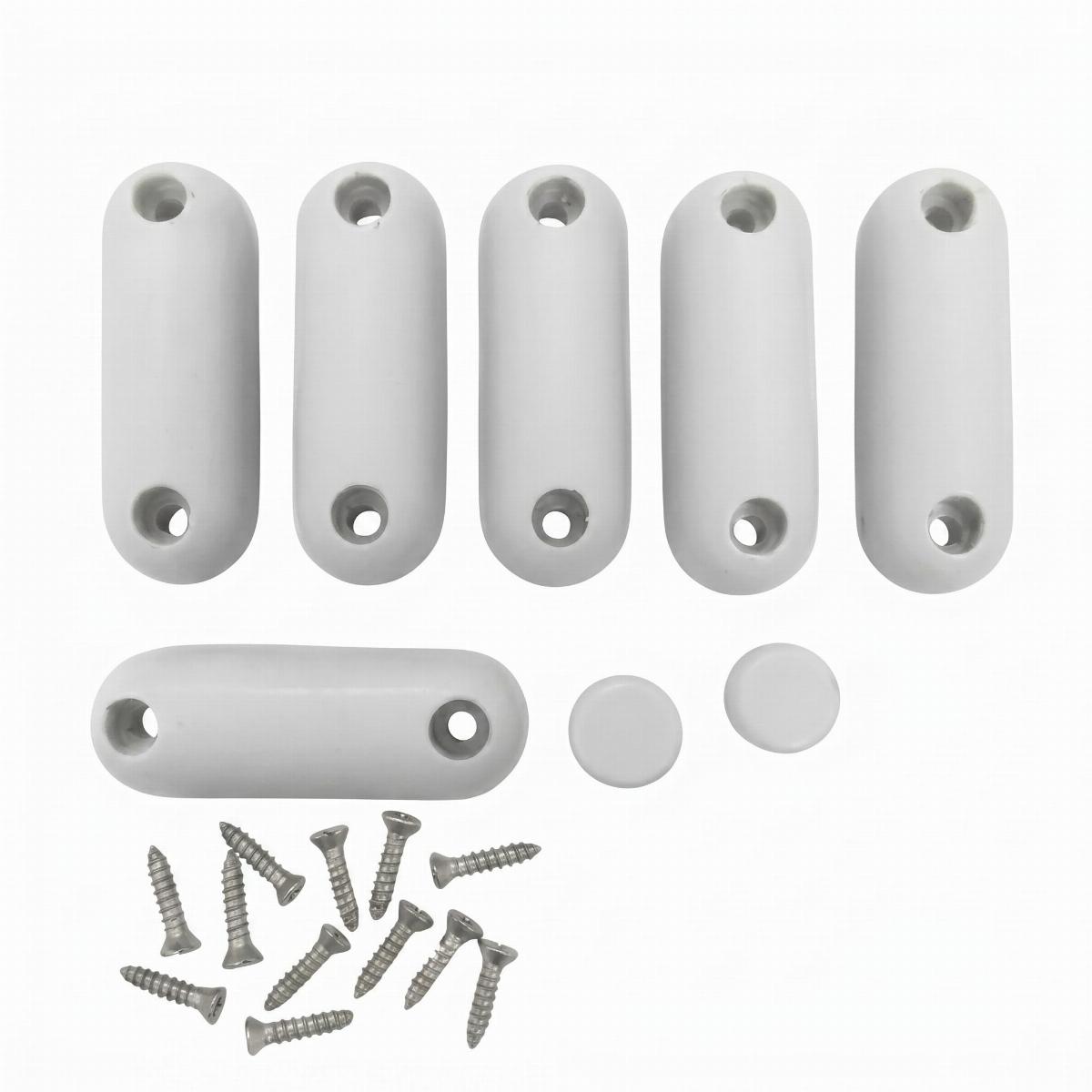 White Toilet Seat Bumpers 8 Silicone No Slip Toilet Seat Bumpers Pack of 1 image-4