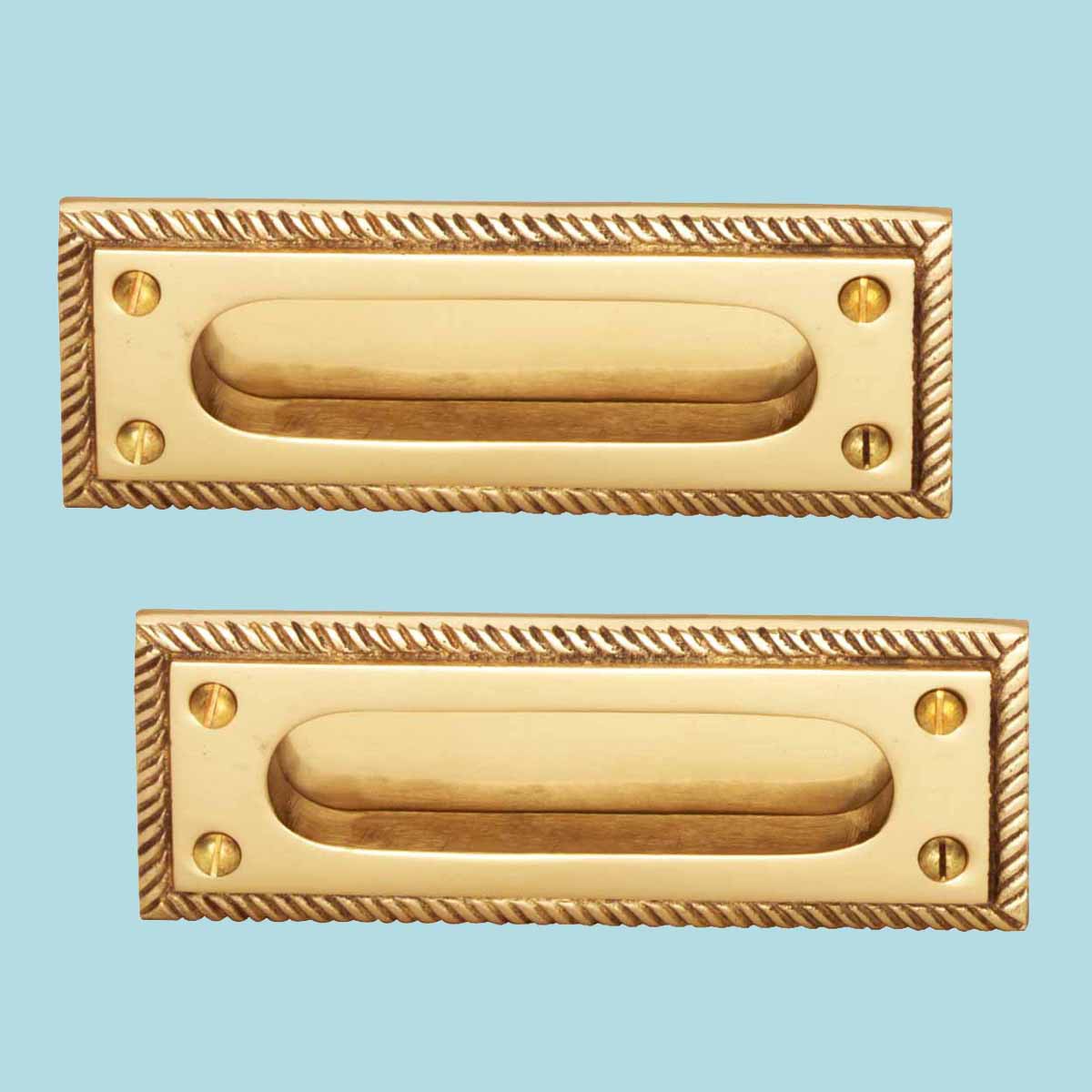 2 Rope Recessed Sash Lift Bright Brass Renovator's Supply