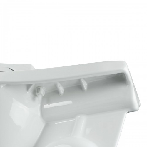 White Porcelain Elongated Push Button Dual Flush Toilet with Seat Set of 2 image-7