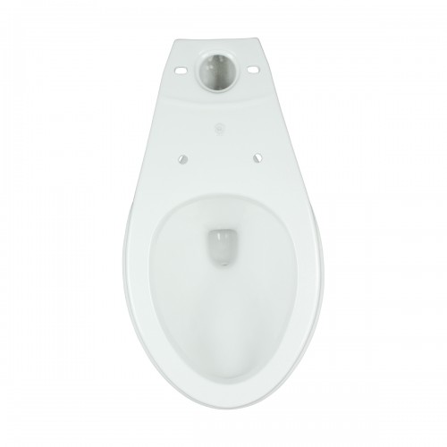 White Porcelain Elongated Push Button Dual Flush Toilet with Seat Set of 2 image-8
