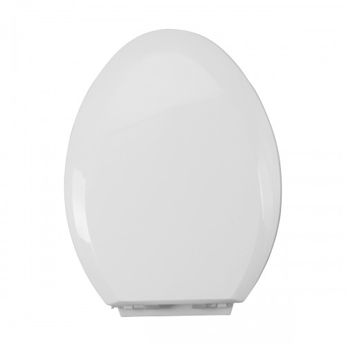 White Porcelain Elongated Push Button Dual Flush Toilet with Seat Set of 2 image-10