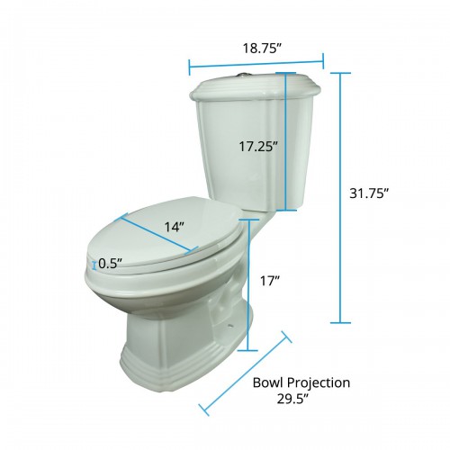 White Porcelain Elongated Push Button Dual Flush Toilet with Seat Set of 2 image-11