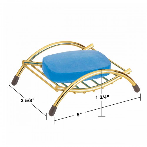 3 Soap Dish Sponge Holder Unique Solid Brass Beach Chair image-5
