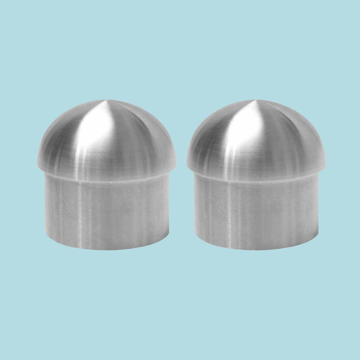 2 Handicap Rail Or Boat Bar 2 Domed End Cap Stainless Steel Renovator'sSupply