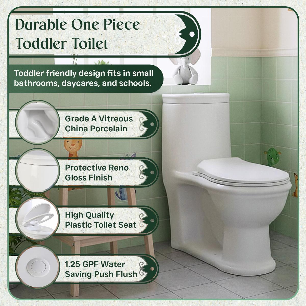 Children Toilet Advanced Potty Training Child Care Toilets One Piece Easy Flush image-7