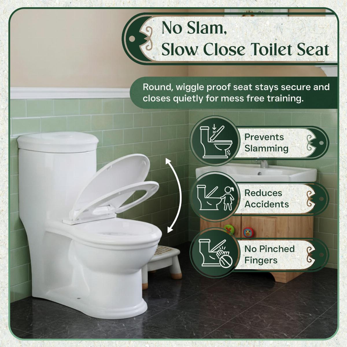 Children Toilet Advanced Potty Training Child Care Toilets One Piece Easy Flush image-5