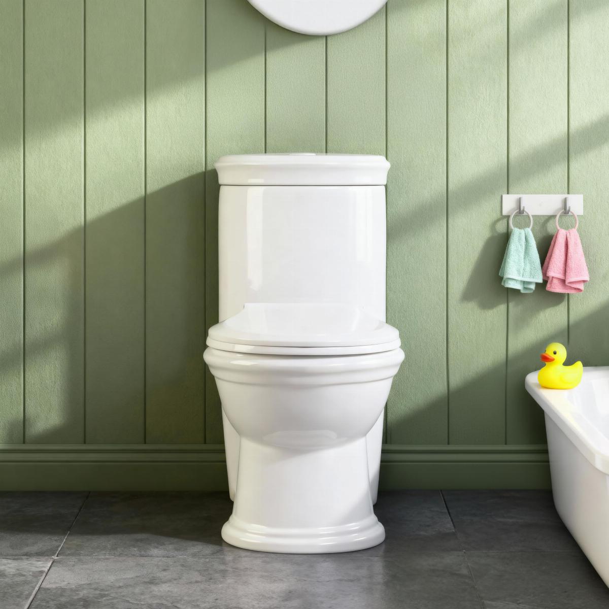 Children Toilet Advanced Potty Training Child Care Toilets One Piece Easy Flush image-6