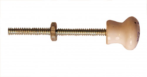 Cabinet Knobs White Blue Porcelain Plain Pull 3/4"  Pack of 10 image-3