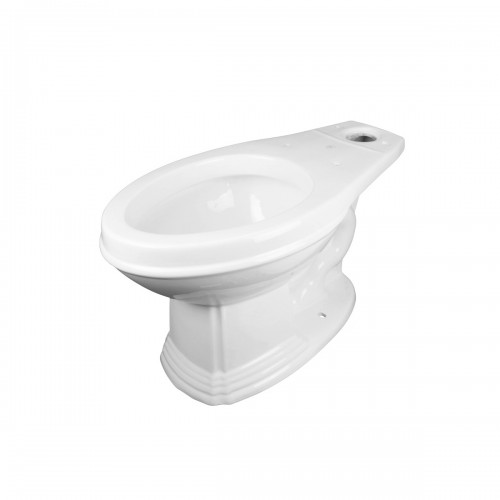 Low Tank Toilet with Dark Oak Flat Panel Tank Elongated White Bowl image-8
