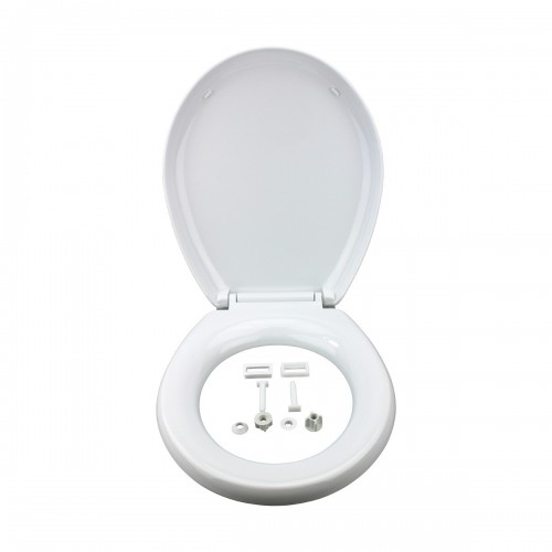 Low Tank Toilet with Cherry Flat Panel Tank Round White Bowl image-8