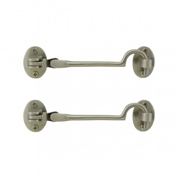 2 Pcs Cabin Hook 4 inch Satin Nickel Cabinet Hooks for Kitchen Cabinet 
