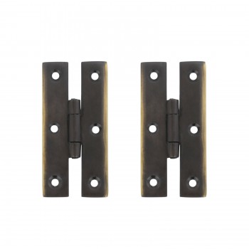 3" Oil Rubbed Bronze Cabinet Flush H Hinge Pack of 2 