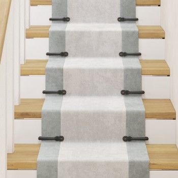 Solid Polished Aluminium Carpet Clip Stair Holder Pack of 13 