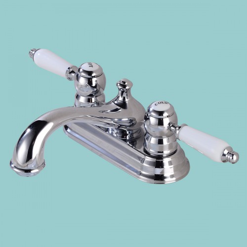 Chrome Brass Centerset Bathroom Sink Faucet 4" L with Supply Lines and Drain image-2