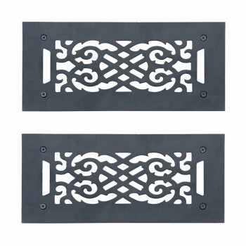 2 Heat Air Grille Cast Victorian Overall 5 1/2 x 12 