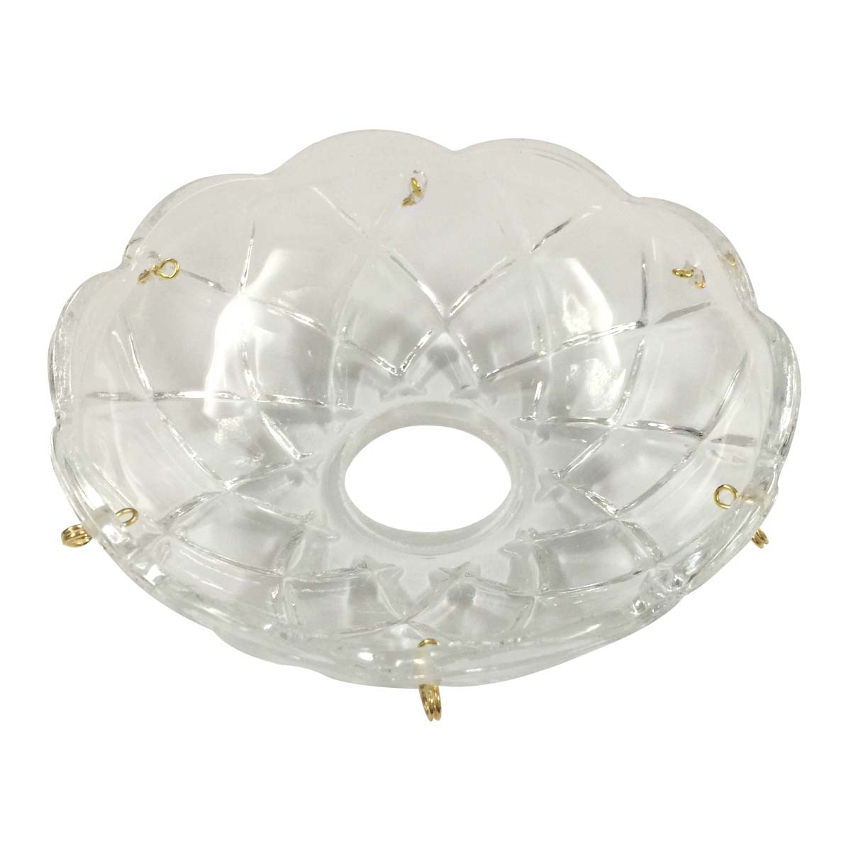 Vintage Bobeche Clear Crystal 6 Prism Hole Scallop 4 D Pre Vintage Bobeche Clear Crystal 6 Prism Hole Scallop 4inch D