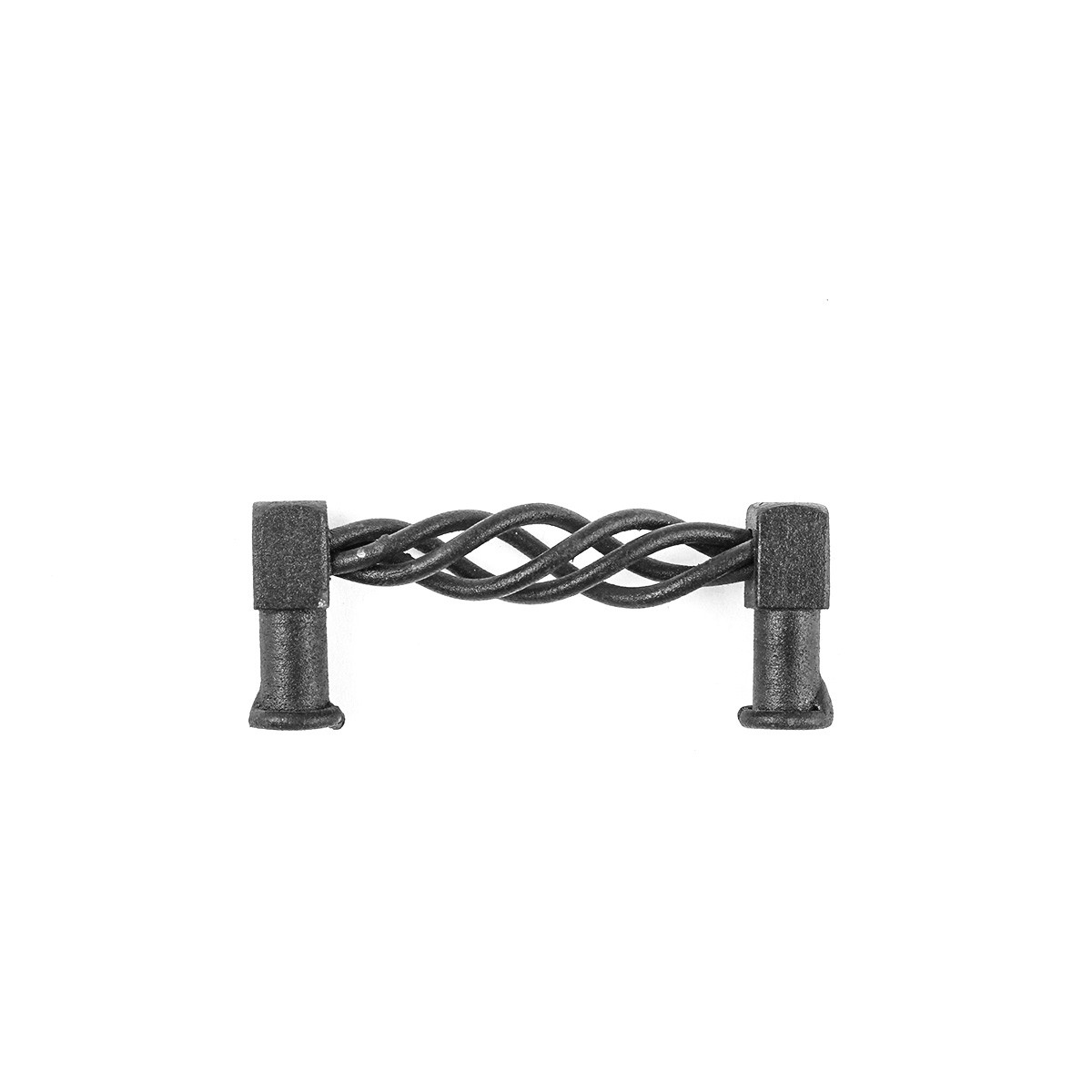 Drawer Pulls Black Wrought Iron 31/2" Set of 4