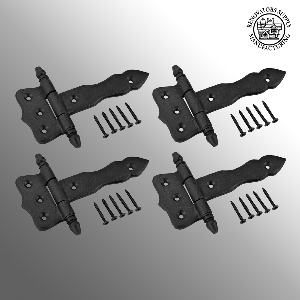 Black Iron Rustproof Door Hinge 5 Inch Set Of 4