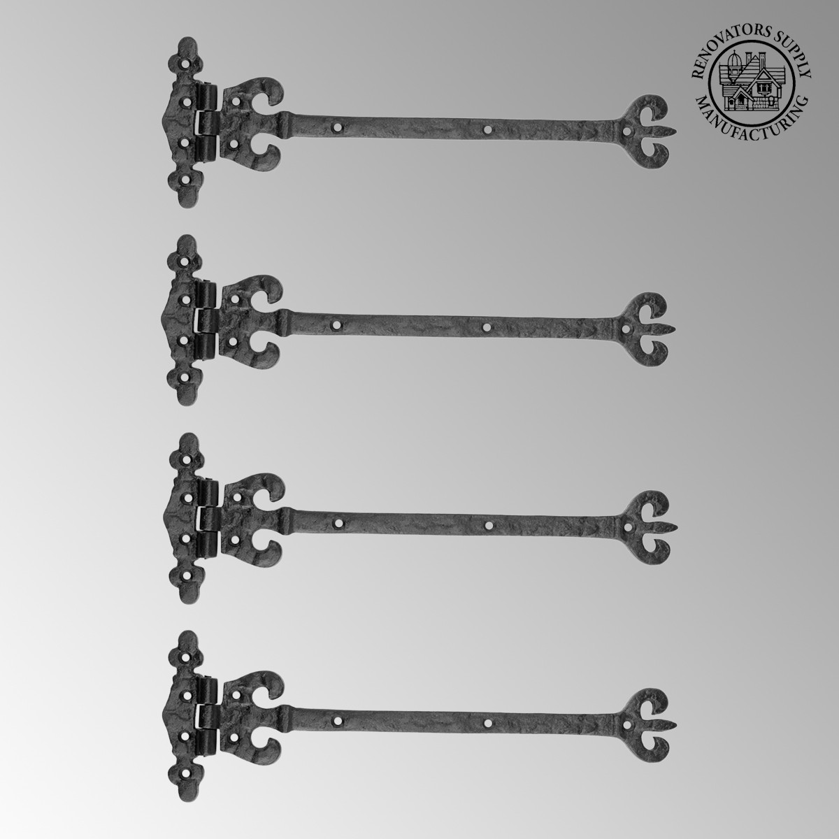 Vintage Door Strap Hinge Wrought Iron 12 1/2" H x 4 1/8" W Reno