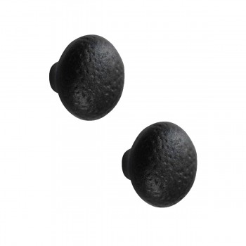 Black Cabinet Knob Wrought Iron Door Pull Handles Drawer Cupboard Handles 