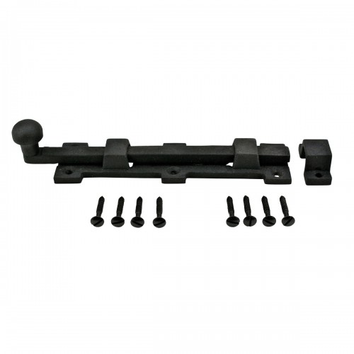 Slide Door Bolt Rough Wrought Iron Pack of 2 Black Door Latch image-7