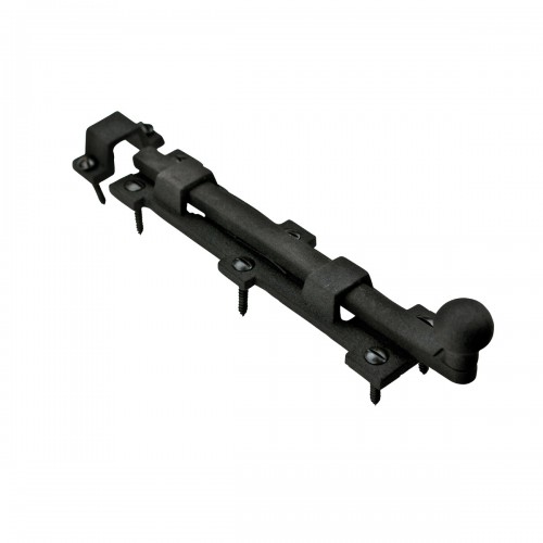 Slide Door Bolt Rough Wrought Iron Pack of 2 Black Door Latch image-9
