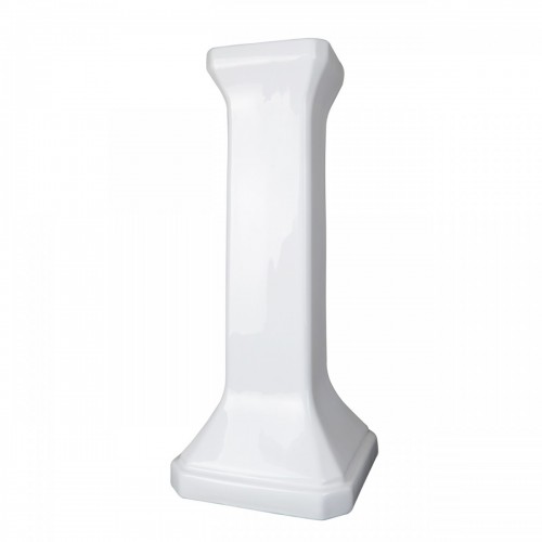 Large Pedestal Sink White Victorian Porcelain Wall Mounted 32 Inches Set of 2 image-12