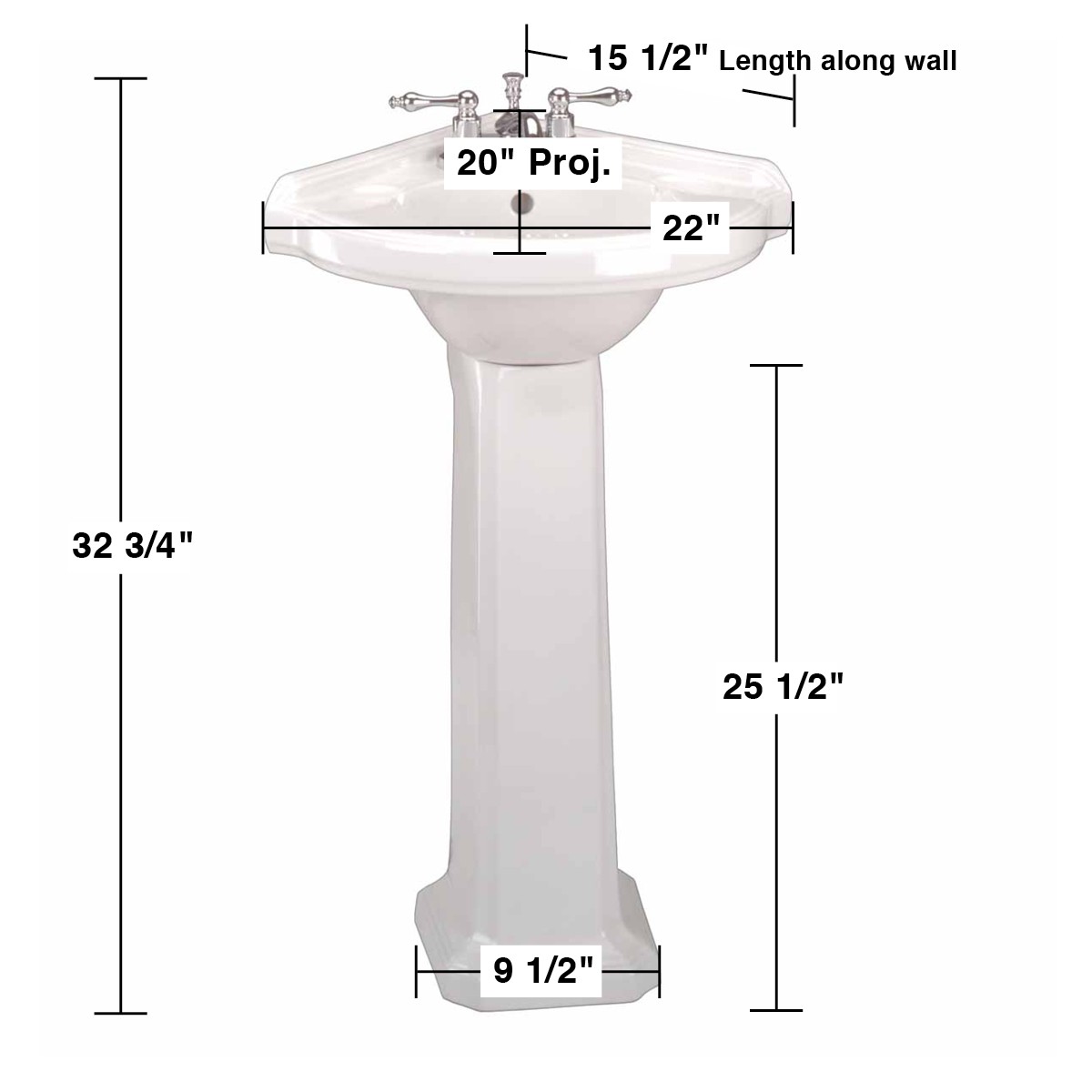 How Do You Measure A Pedestal Sink at Whitney Kelley blog