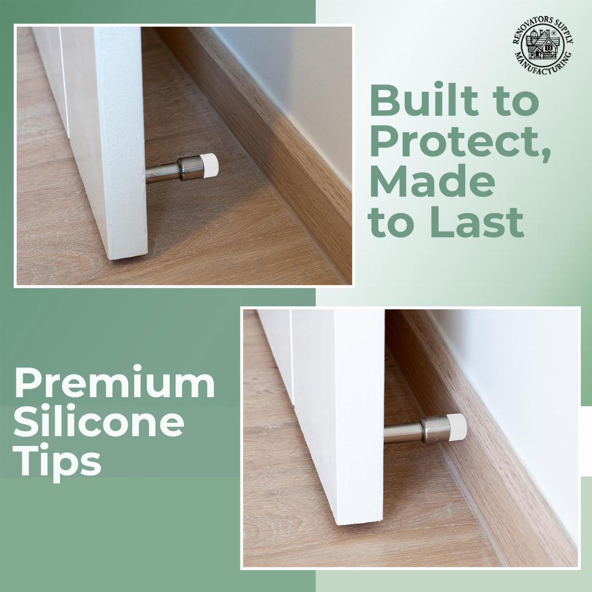 Silicone Door Stopper Tip White 1/4 Inch ID 2 - 10PK Bumper Stopper Wall Protect image-5