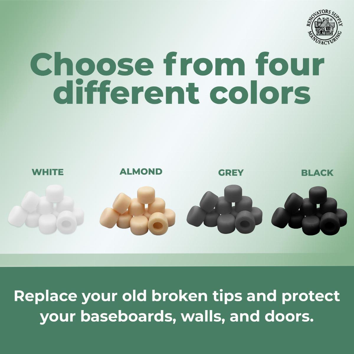 Silicone Door Stopper Tip White 1/4 Inch ID 2 - 10PK Bumper Stopper Wall Protect image-7