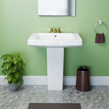 6 Children's White Pedestal Sinks Porcelain Set of 6 