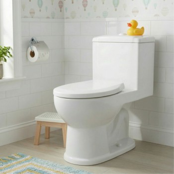 Child White Toilet Seat Round Porcelain Ceramic Potty Training Seat Pack of 4 