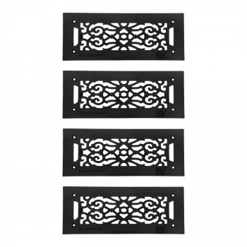 Heat Air Grille Cast Victorian Style Wall Mount Vent Pack of 4 