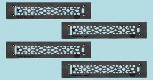 Heat Air Grille Cast Victorian Registers Floor Mount Pack of 4 image-2