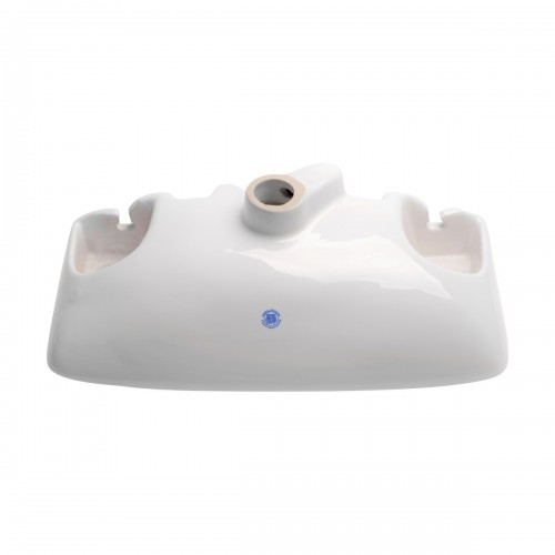 Wall Mount Small Vessel Sink With Overflow Hole and Single Faucet Hole Set of 2 image-14