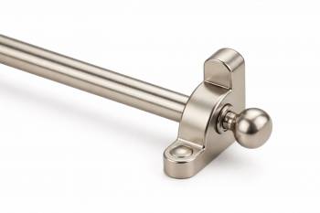 Satin Nickel finish Brass Stair Carpet Rod with Brackets 28" (13 Nos) image-1