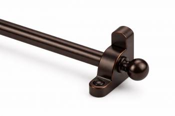 Oil rubbed bronze finish Brass Carpet Rod 28" with Brackets finials image-1
