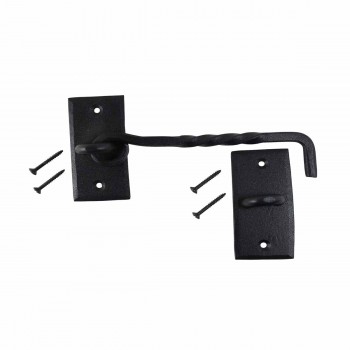 10 Cabin Hook Eye Shed Gate Door Latch Locker Holder 6" Iron image-4