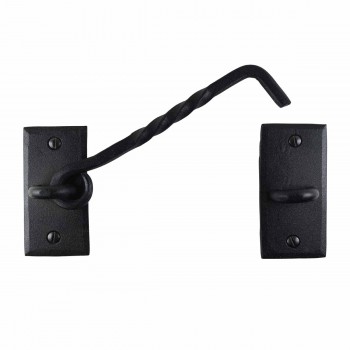 10 Cabin Hook Eye Shed Gate Door Latch Locker Holder 6" Iron image-2