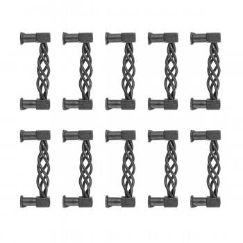 Drawer Pull Cabinet Birdcage Black Wrought Iron Pack of 10 