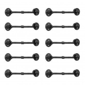 10 Black Cabin Hook Eye Shed Gate Door Latch Locker Holder 