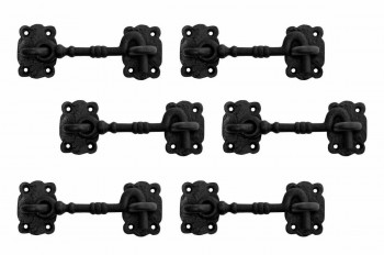Cabin Hook Eye Shed Gate Door Latch Locker Holder Iron Pack of 6 