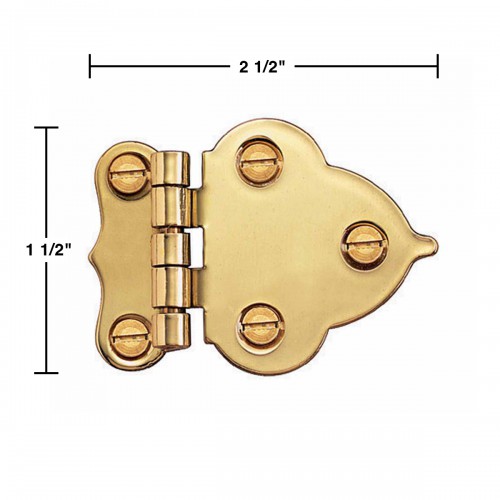 Hoosier Offset 3/8" Cabinet Hinge RSF Finish Brass image-4