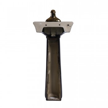 Black Bathroom Pedestal Sink 4" Centers with Overflow image-19