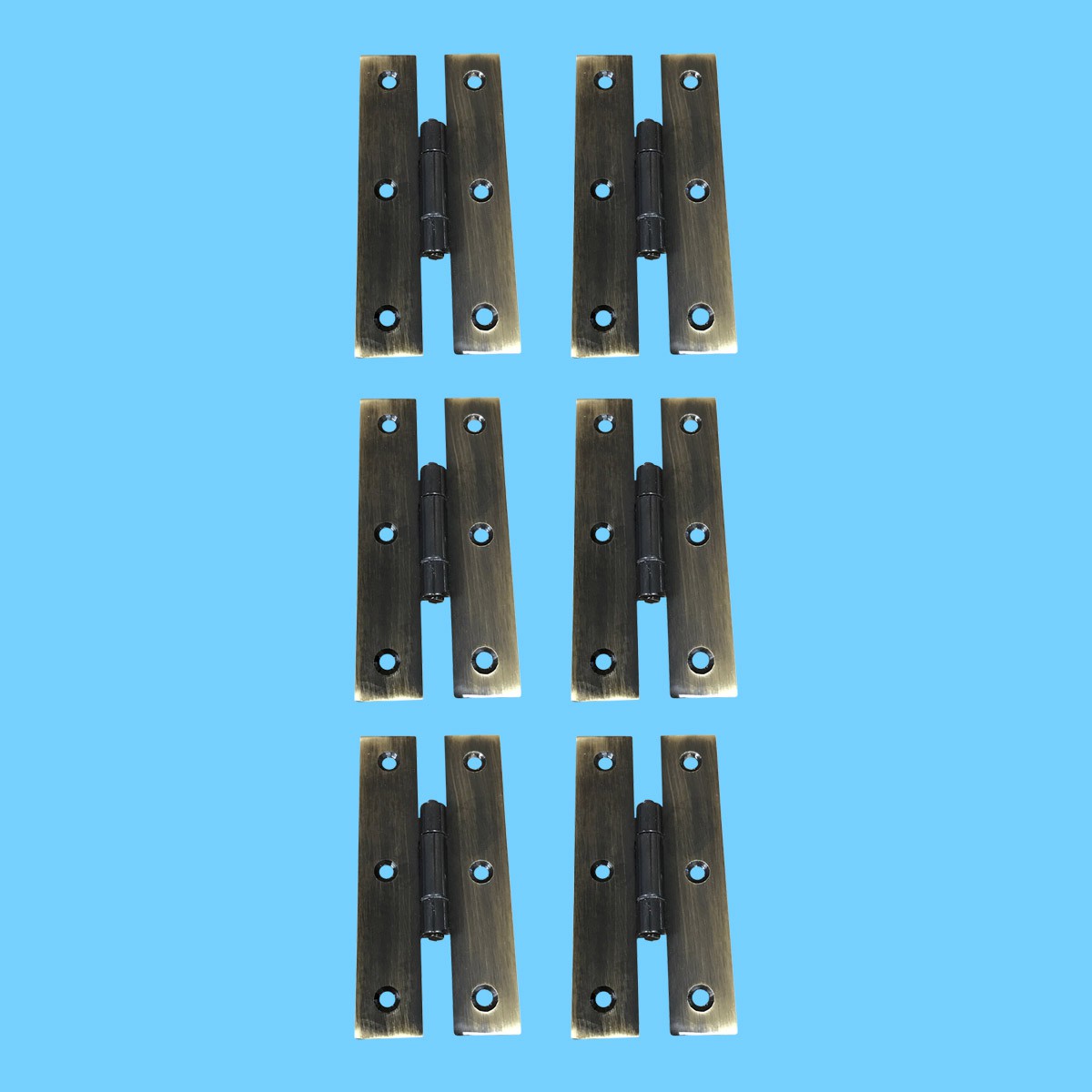 Oil Rubbed Bronze Flush H Hinge 3 Inches Pack of 6