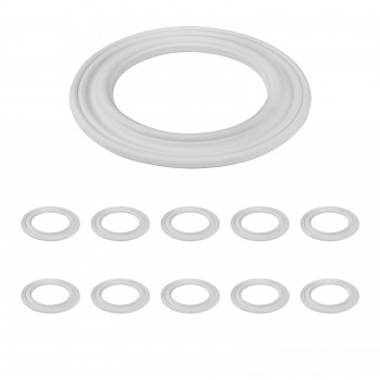 White Trim 6.5" ID x 10"OD Mini Medallion 10 Pack 