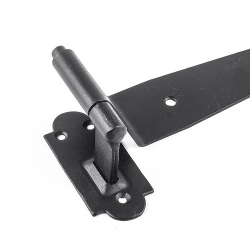 Black Offset Strap Lift Off Pintle Hinge 11.75" L Pack of 4 Door Hinges image-9